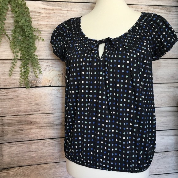 Max Studio Tops - 🍍 Size Small Max Studio Black Polka Dot Top